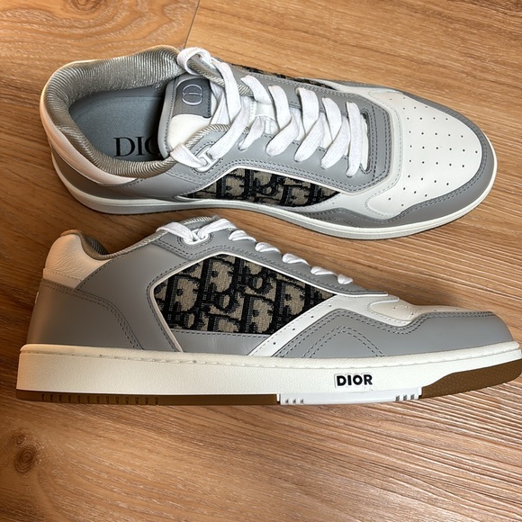 Dior B27 Uptown Low-Top Sneaker Gray and White - Picture 3 of 12